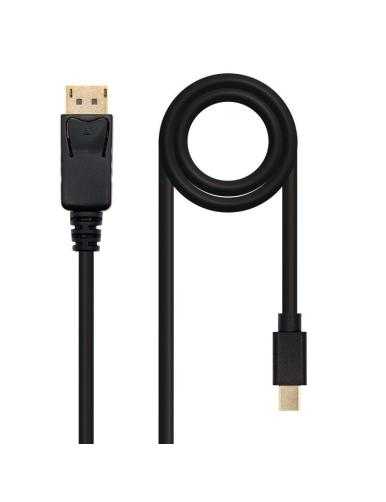 Cable Mini DisplayPort Nanocable 10.15.2402/ Mini DisplayPort Macho - DisplayPort Macho/ 2m/ Negro