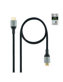 Cable HDMI 2.1 8K Nanocable 10.15.8101-L150/ HDMI Macho - HDMI Macho/ 1.5m/ Certificado/ Negro