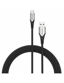 Cable USB 2.0 Vention COAHH/ microUSB Macho - USB Macho/ Hasta 60W/ 480Mbps/ 2m/ Gris