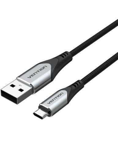 Cable USB 2.0 Vention COCHF/ microUSB Macho - USB Macho/ 480Mbps/ 1m/ Gris