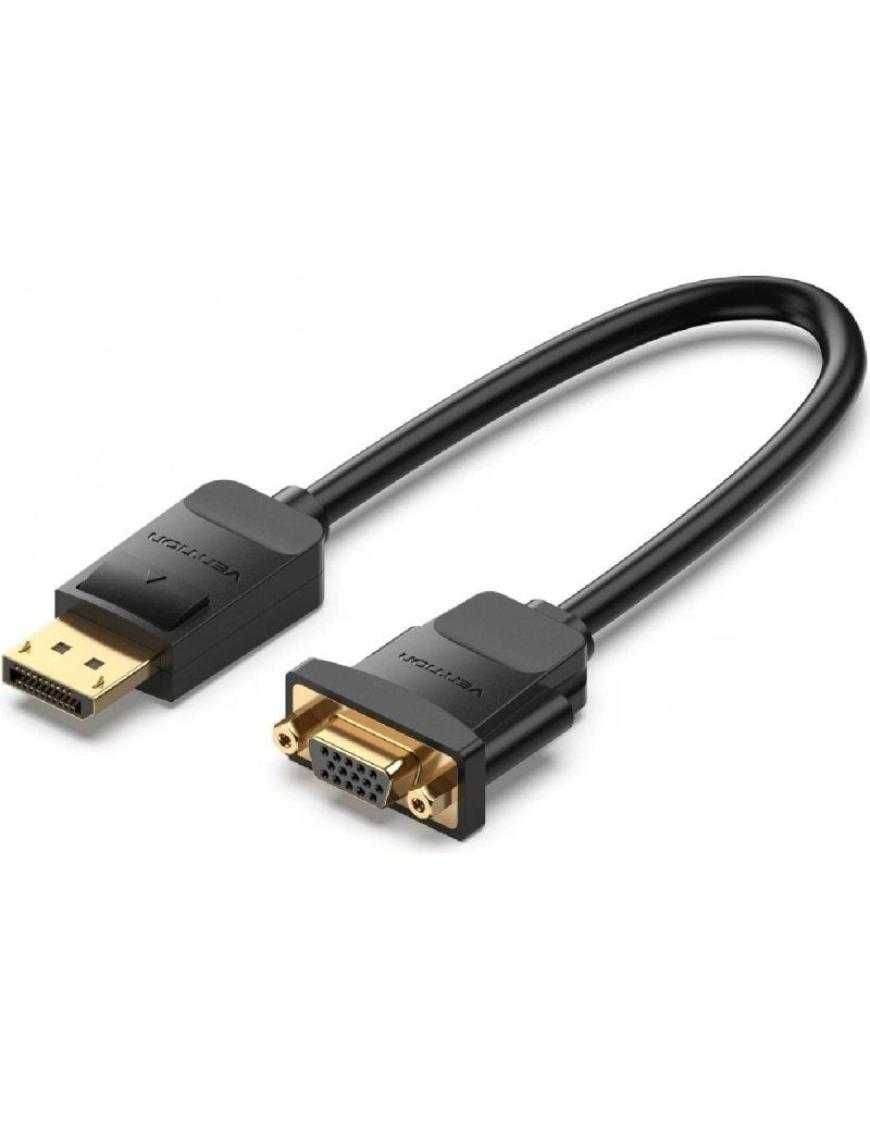 Conversor Vention HBSBB/ DisplayPort Macho - VGA Hembra/ 15cm/ Negro