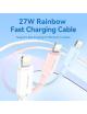 Cable USB 2.0 Tipo-C Lightning Vention LAKWH/ USB Tipo-C Macho - Lightning Macho/ Hasta 27W/ 480Mbps/ 2m/ Blanco