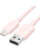 Cable USB 2.0 Lightning Vention LAMPF/ USB Macho - Lightning Macho/ 480Mbps/ 1m/ Rosa