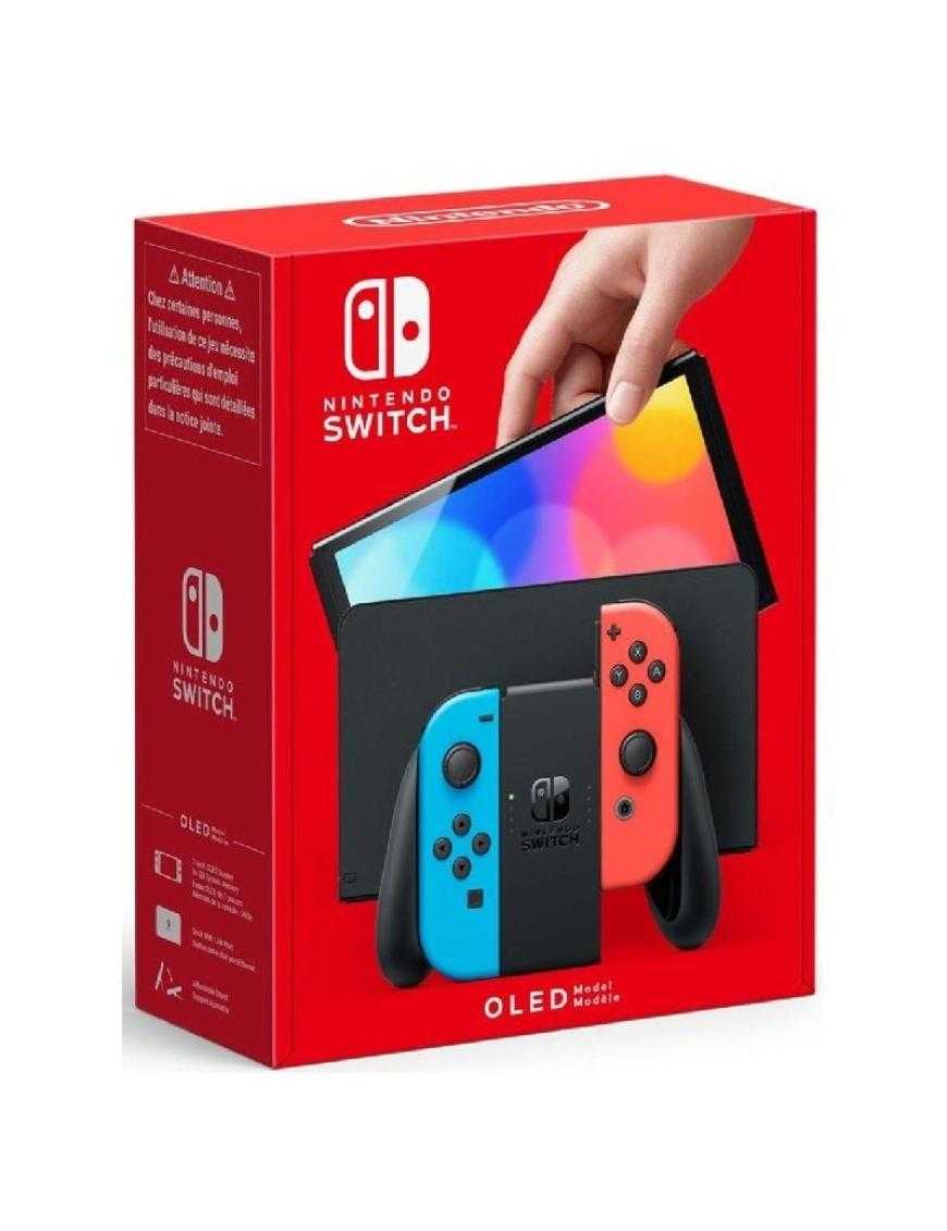 Nintendo Switch Versión OLED Azul Neón/Rojo Neón/ Incluye Base/ 2 Mandos Joy-Con