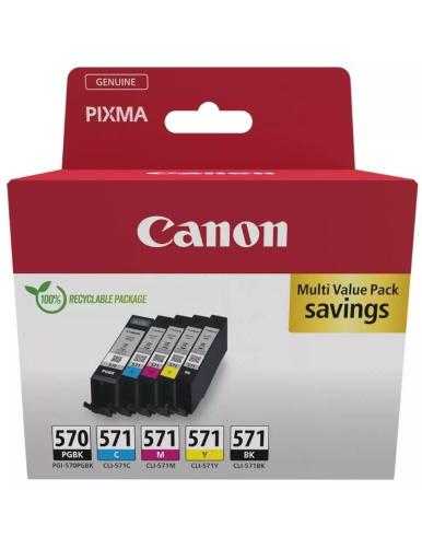 Cartucho de Tinta Original Canon PGI-570 + CLI-571 Multipack/ Cian/ Magenta/ Amarillo/ Negro