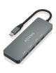 Hub USB Tipo-C Aisens A109-0694/ 2xUSB/ 2xUSB Tipo-C/ Gris