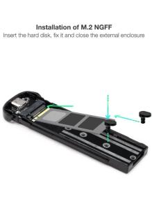 Caja Externa para Disco SSD M.2 TooQ TQE-2202S/ USB 3.1 Gen2/ Sin tornillos