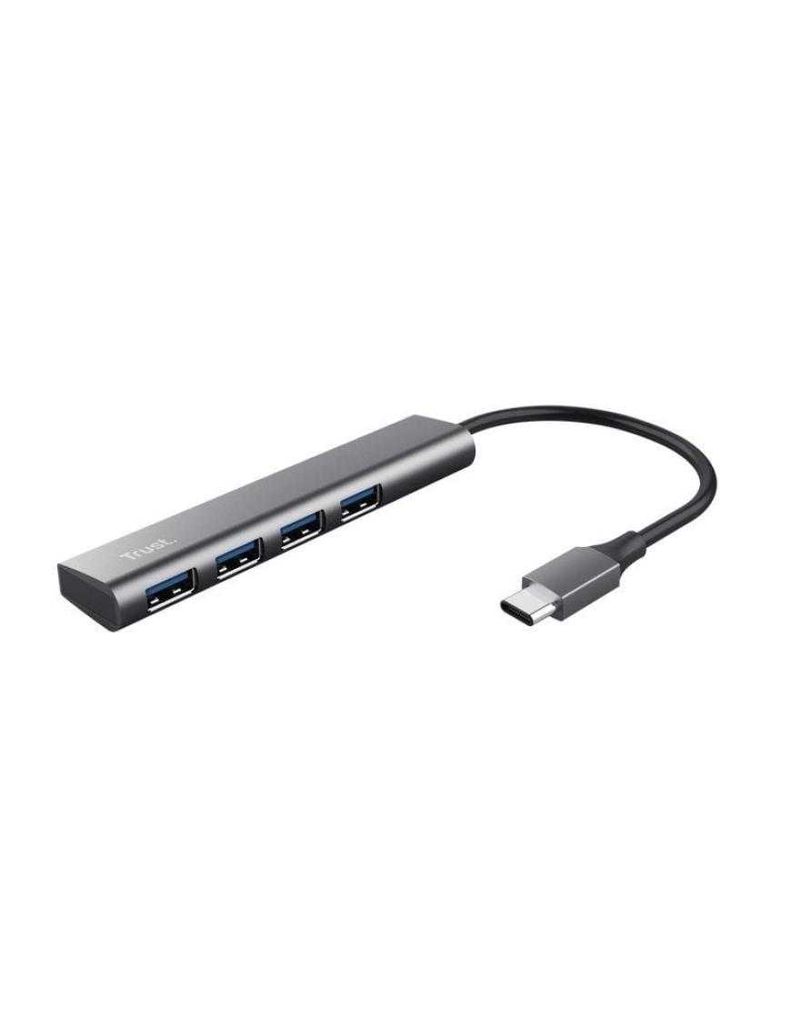 Hub USB Tipo-C Trust Halyx/ 4xUSB