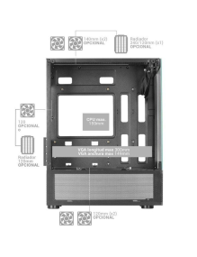 Caja Gaming Minitorre Mars Gaming MC-SE/ Blanca