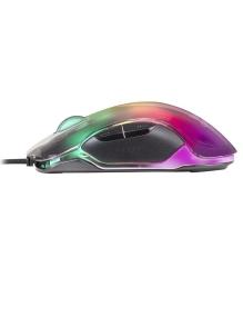 Ratón Gaming Mars Gaming MMGLOW/ Hasta 12800DPI/ Negro