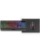 Pack Gaming Mars Gaming MCP124/ Teclado H-MECH + Ratón Óptico + Alfombrilla/ Negro