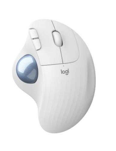 Ratón Trackball Inalámbrico por Bluetooth Logitech ERGO M575/ Hasta 2000 DPI/ Blanco Crudo