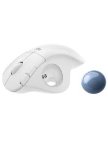 Ratón Trackball Inalámbrico por Bluetooth Logitech ERGO M575/ Hasta 2000 DPI/ Blanco Crudo