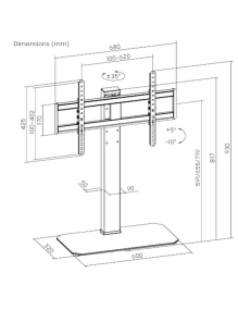 Soporte de Mesa TM Electrón TMSLC424 para TV de 46-86'/ hasta 60kg