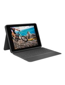 Funda con Teclado Logitech Rugged Folio para Tablets Apple Ipad 7ª y 8ª Generación 10.2'/ Negro