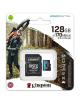 Tarjeta de Memoria Kingston CANVAS Go! Plus 128GB microSD XC con Adaptador/ Clase 10/ 170MBs