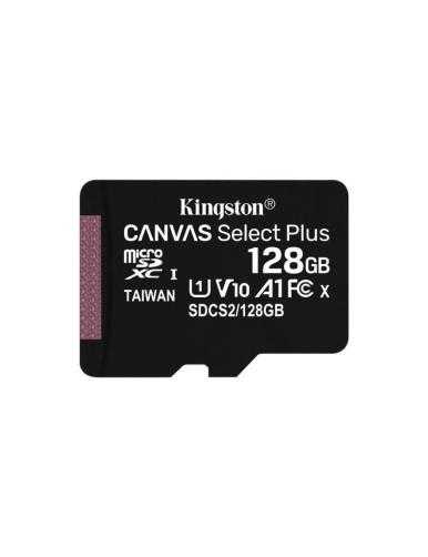 Tarjeta de Memoria Kingston CANVAS Select Plus 128GB microSD XC/ Clase 10/ 100MBs