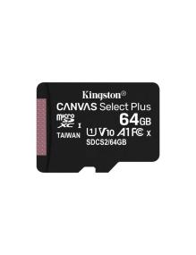 Tarjeta de Memoria Kingston CANVAS Select Plus 64GB microSD XC/ Clase 10/ 100MBs