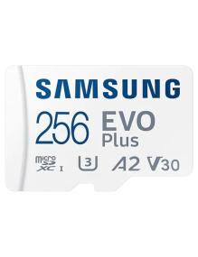 Tarjeta de Memoria Samsung EVO Plus 2023 256GB microSD XC con Adaptador/ Clase 10/ 160MBs