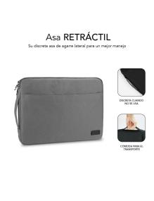 Funda Subblim Urban Laptop Sleeve para Portátiles hasta 15.6'/ Gris