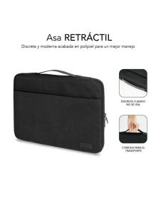 Maletín Subblim Elegant Laptop Sleeve para Portátiles hasta 15.6'/ Negro