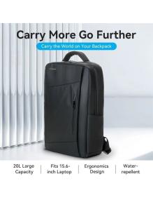 Mochila Vention KRRB0 para Portátiles hasta 15.6'/ 20L/ Impermeable/ Negra