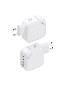 Cargador Gan de Pared Aisens ASCH-100W4P028-W/ 3xUSB Tipo-C/ 1x USB/ 100W