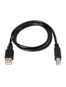 Cable USB 2.0 Impresora Aisens A101-0008/ USB Tipo-B Macho - USB Macho/ Hasta 2.5W/ 60Mbps/ 4.5m/ Negro