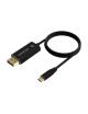 Cable Conversor DisplayPort 8K 60HZ Aisens A109-0687/ USB Tipo-C Macho - Displayport Macho/ Hasta 27W/ 1250Mbps/ 1.8m/ Negro