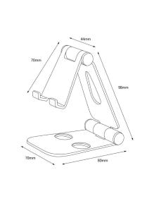 Soporte para Smartphone/Tablet Aisens MS2PM-086/ Plata