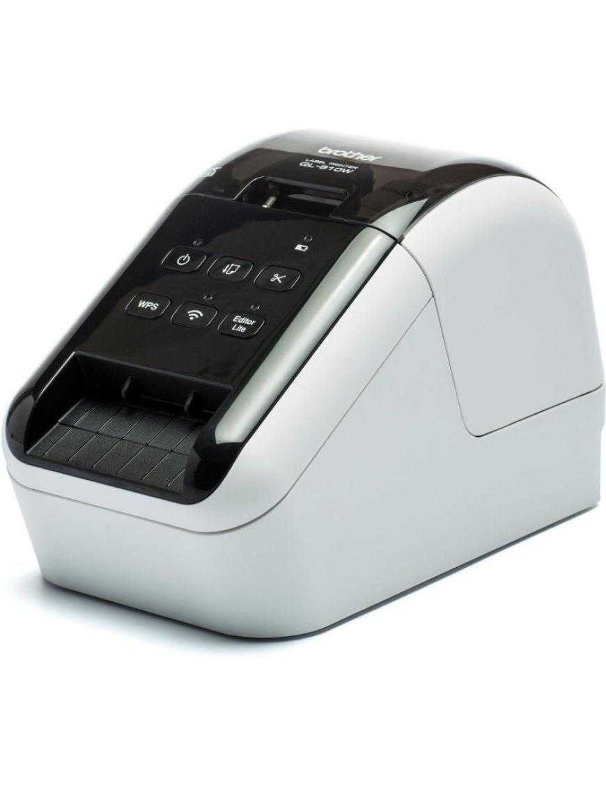 Impresora de Etiquetas Brother QL-810WC/ Térmica/ Ancho etiqueta 62mm/ USB-WiFi/ Blanca y Negra