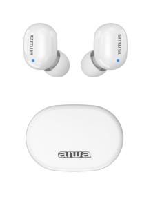 Auriculares Bluetooth Aiwa EBTW-150WTMKII con estuche de carga/ Autonomía 3h/ Blancos