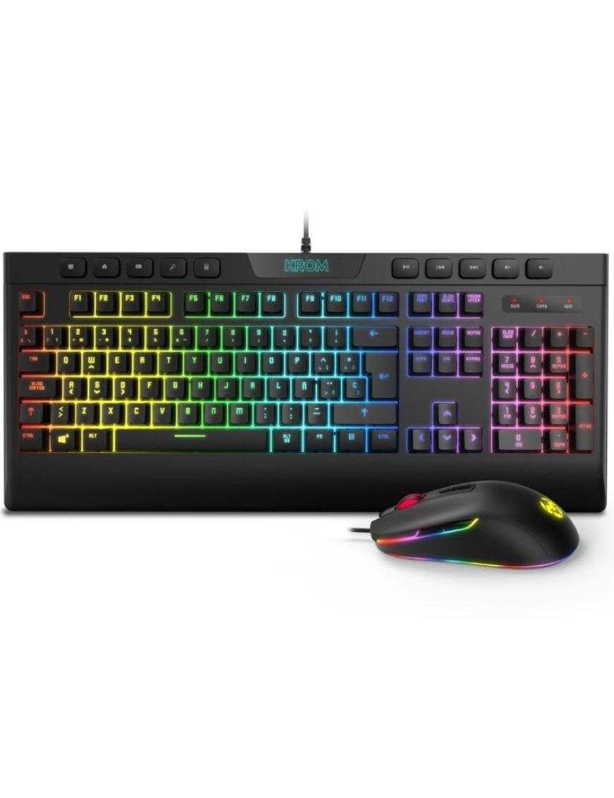 Pack Gaming Krom Kalyos/ Teclado RGB + Ratón Óptico