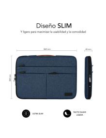 Funda Subblim Air Padding 360 Sleeve para Portátiles hasta 14'/ Azul