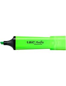 Caja de Marcadores Fluorescentes Bic Highlighter Flat Neón/ 12 unidades/ Verdes