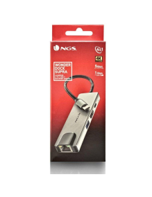 Docking USB Tipo-C NGS WonderDock Supra/ 1xUSB/ 1xUSB Tipo-C DP/ 1xHDMI/ 1xRJ45