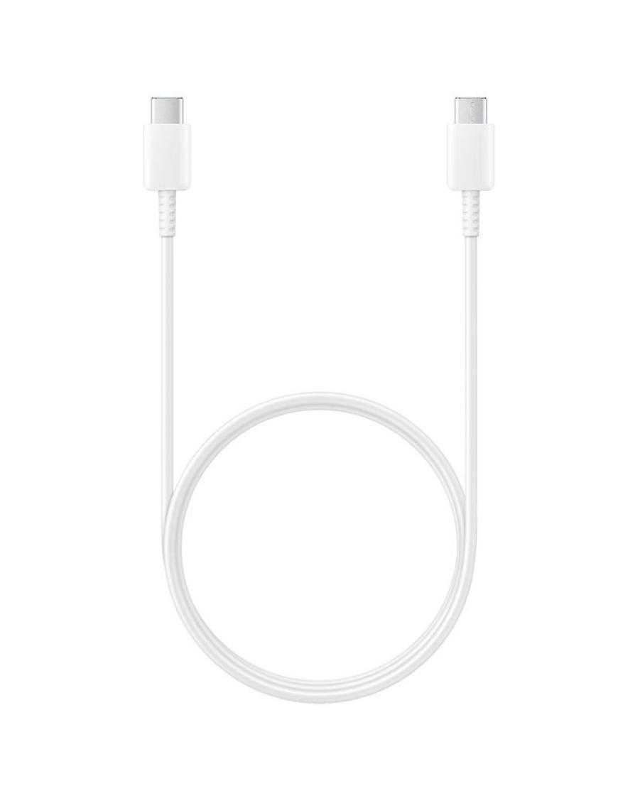 Cable USB 2.0 Tipo-C Samsung EP-DA705BWEGWW/ USB Tipo-C Macho - USB Tipo-C Macho/ 1m/ Blanco