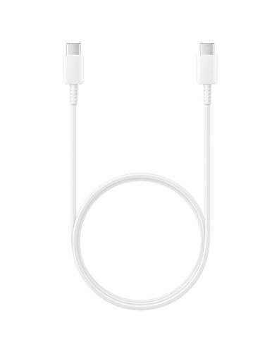 Cable USB 2.0 Tipo-C Samsung EP-DA705BWEGWW/ USB Tipo-C Macho - USB Tipo-C Macho/ 1m/ Blanco