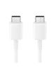 Cable USB 2.0 Tipo-C Samsung EP-DA705BWEGWW/ USB Tipo-C Macho - USB Tipo-C Macho/ 1m/ Blanco