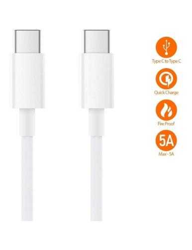 Cable USB 2.0 Tipo C Xiaomi SJV4108GL/ USB Tipo-C Macho - USB Tipo-C Macho/ 1.5m/ Blanco