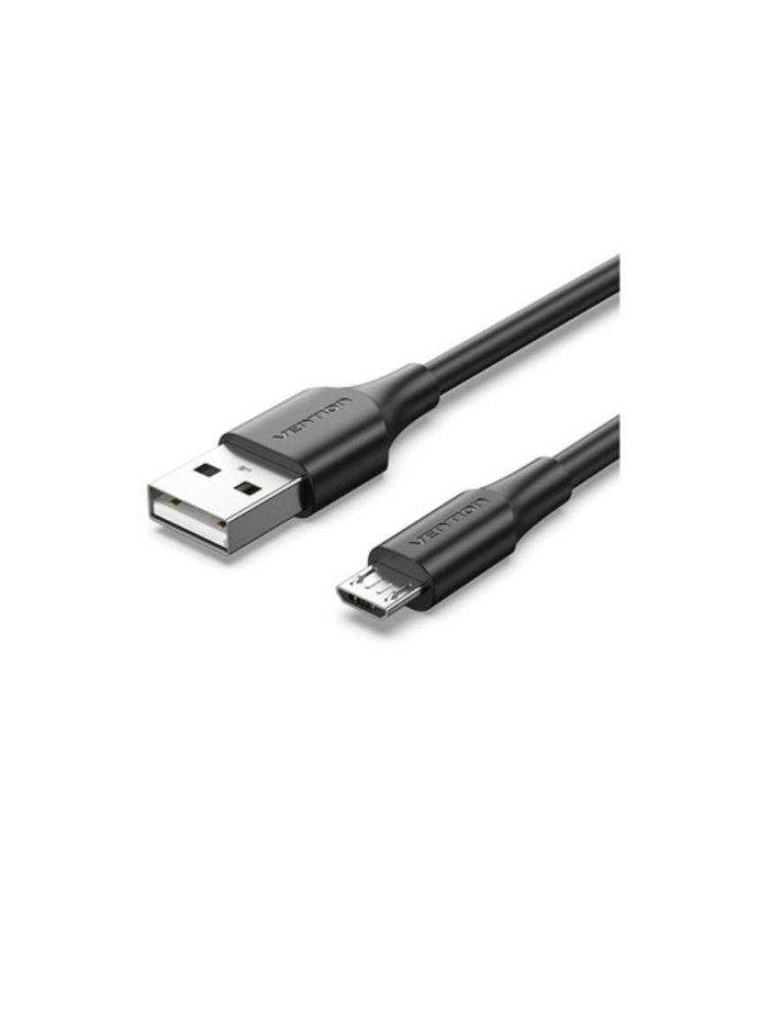 Cable USB 2.0 Vention CTIBG/ USB Macho - MicroUSB Macho/ Hasta 60W/ 480Mbps/ 1.5m/ Negro