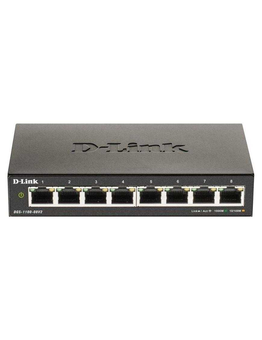 Switch Gestionable D-Link DGS-1100-08V2 8 Puertos/ RJ-45 10/100/1000