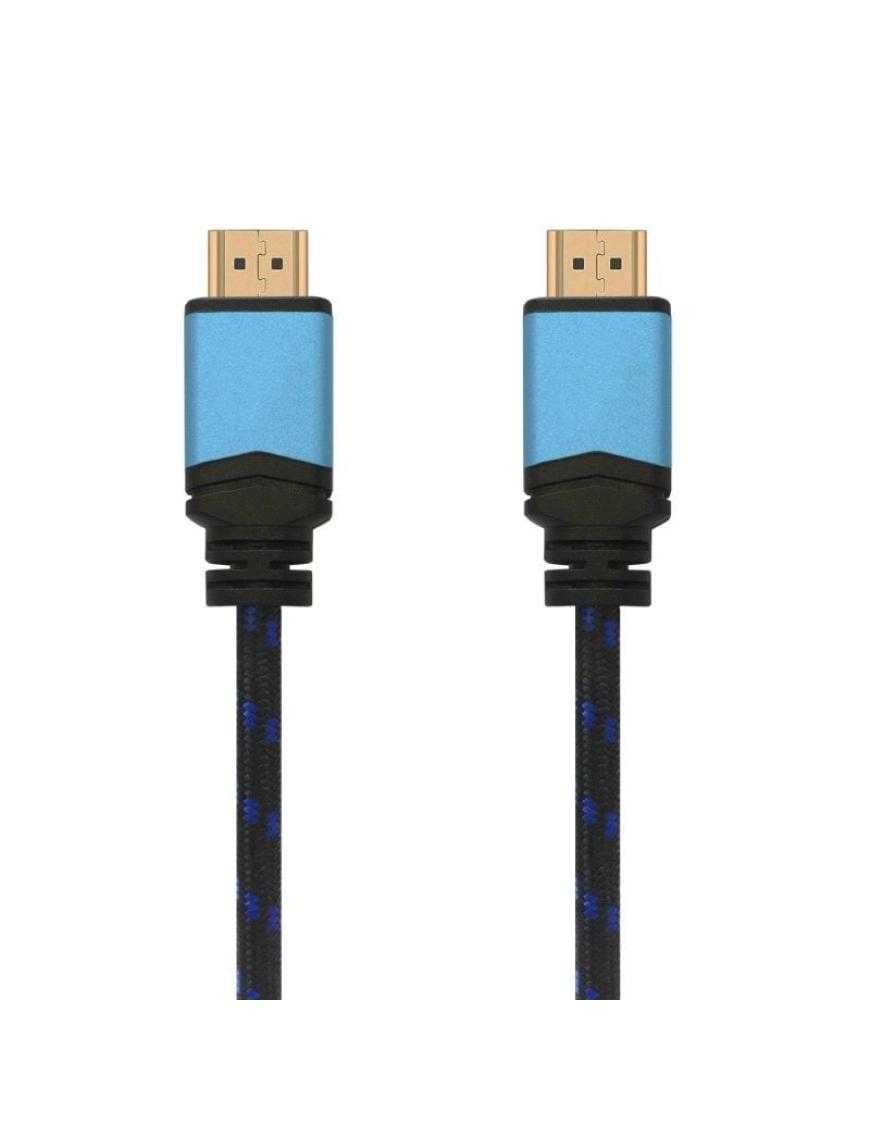 Cable HDMI 2.0 4K Aisens A120-0360/ HDMI Macho - HDMI Macho/ Hasta 10W/ 2250Mbps/ 10m/ Negro y Azul