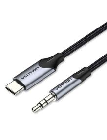 Cable Conversor Audio Vention BGKHF/ USB Tipo-C Macho - Jack 3.5 Macho/ 1m/ Gris