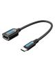 Cable USB 2.0 Vention CCSBB/ USB Tipo-C Macho - USB Hembra/ 15cm/ Negro