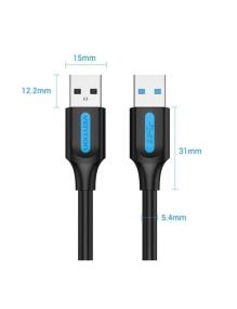 Cable USB 3.0 Vention CONBG/ USB Macho - USB Macho/ 5Gbps/ 1.5m/ Negro