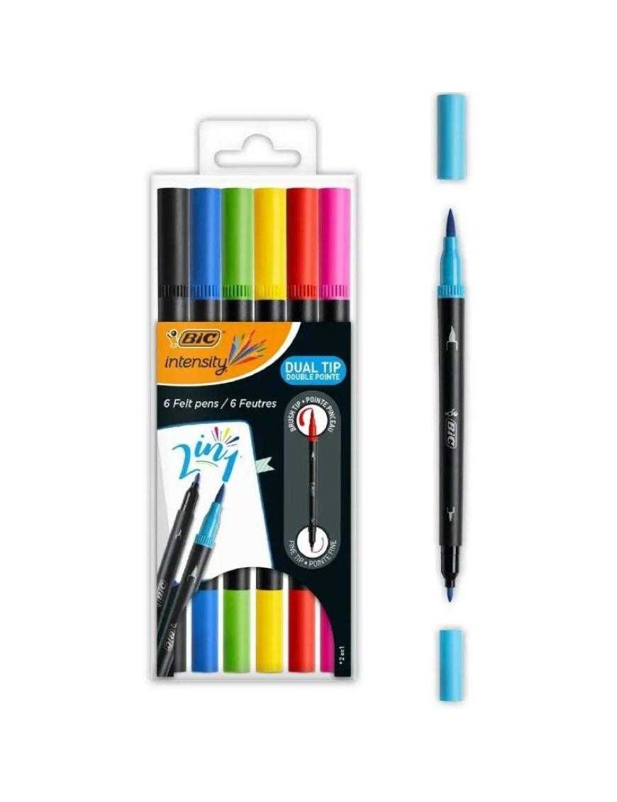 Rotuladores Punta Fina Bic Intensity Dual Tip 989694/ Colores Surtidos