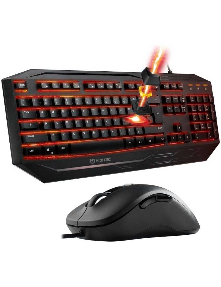 Pack Gaming Hiditec PAC010036/ Teclado Gaming GK200 + Ratón Blitz