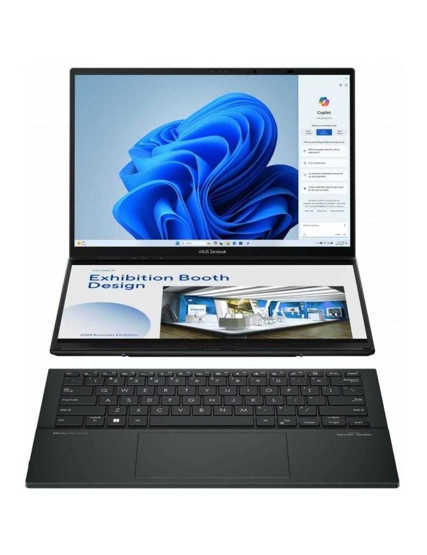 Portátil Asus ZenBook Duo OLED UX8406MA-PZ255W Intel Core Ultra 9-185H/ 32GB/ 1TB SSD/ 14'+14' Táctil/ Win11