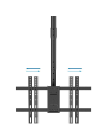 Soporte de Techo Giratorio/ Inclinable/ Nivelable TooQ LPCE2286TSLI-B para 2 TV de 43-86'/ hasta 100kg